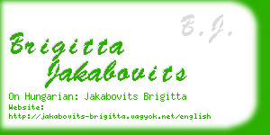 brigitta jakabovits business card